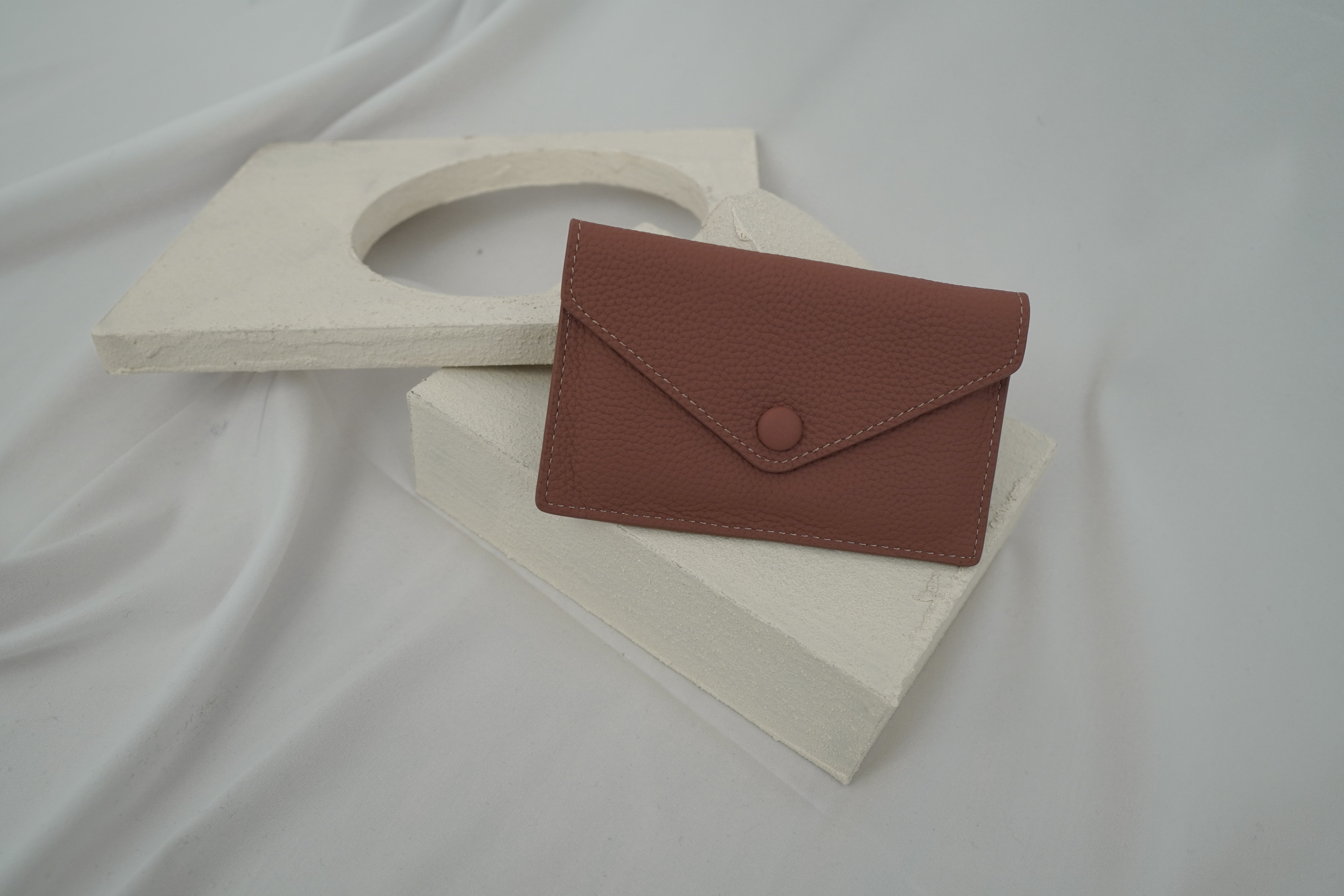 Leather Card Wallet Rosé