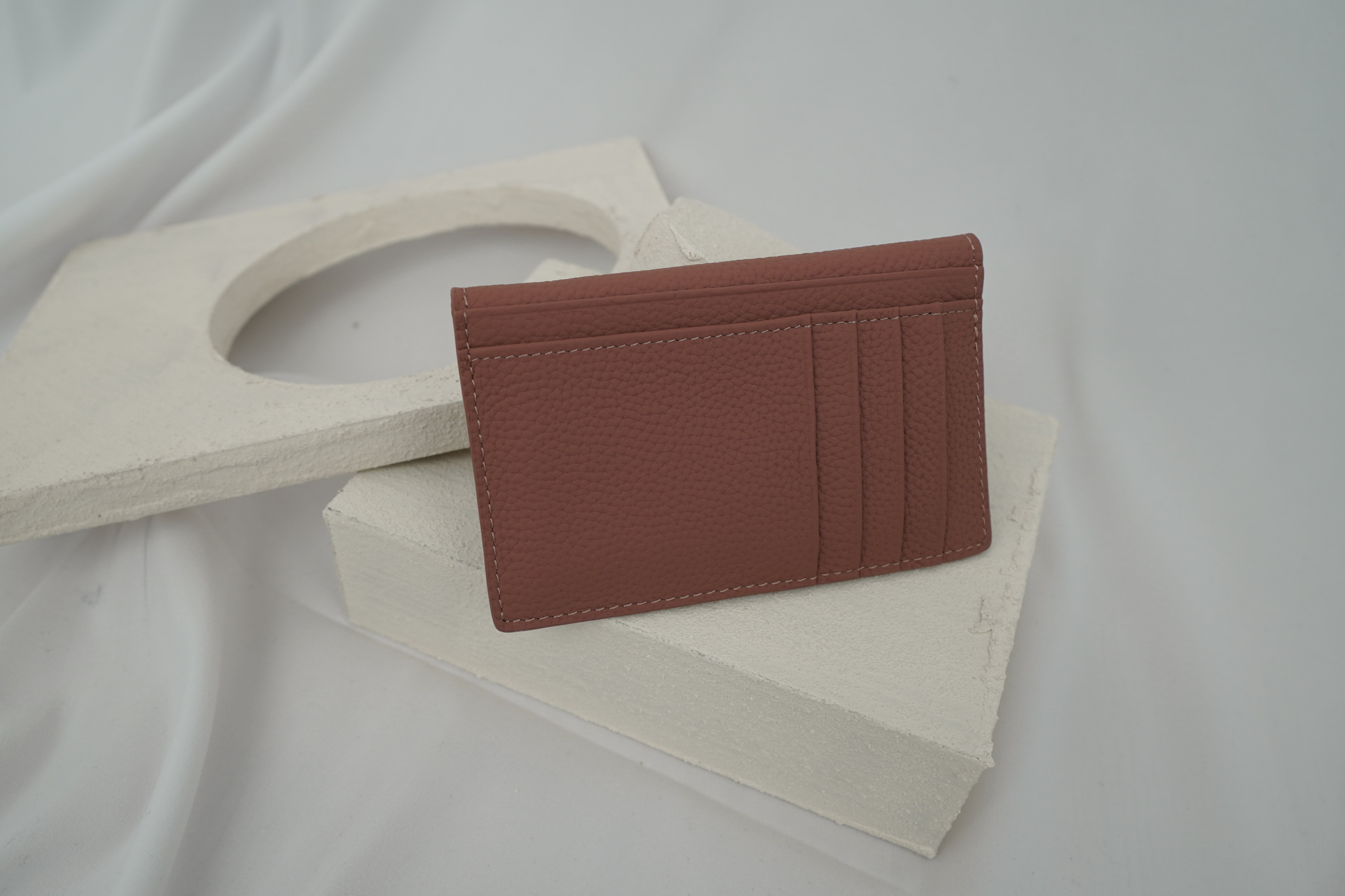 Leather Card Wallet Rosé