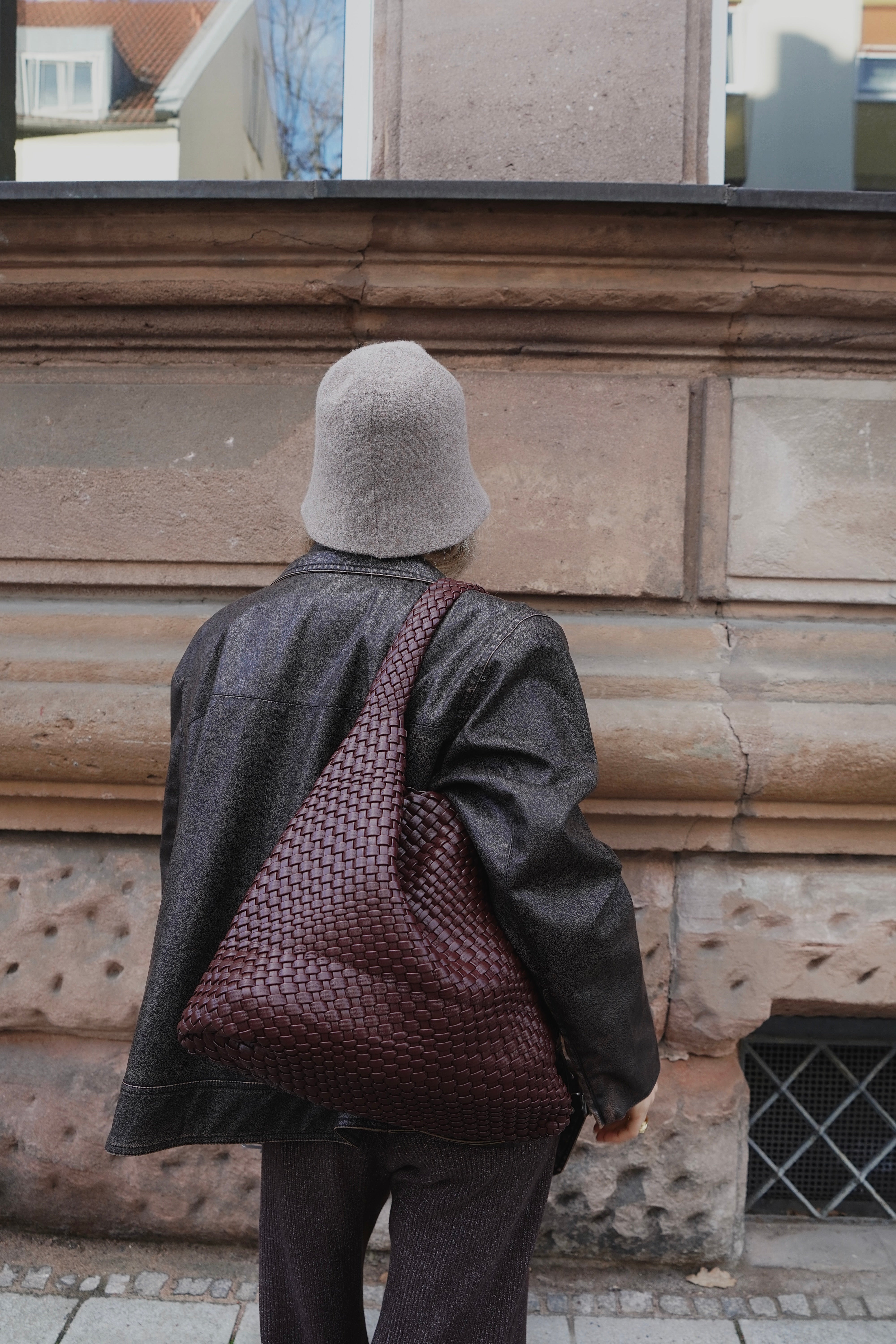 Braided Tote Bag Chocolate