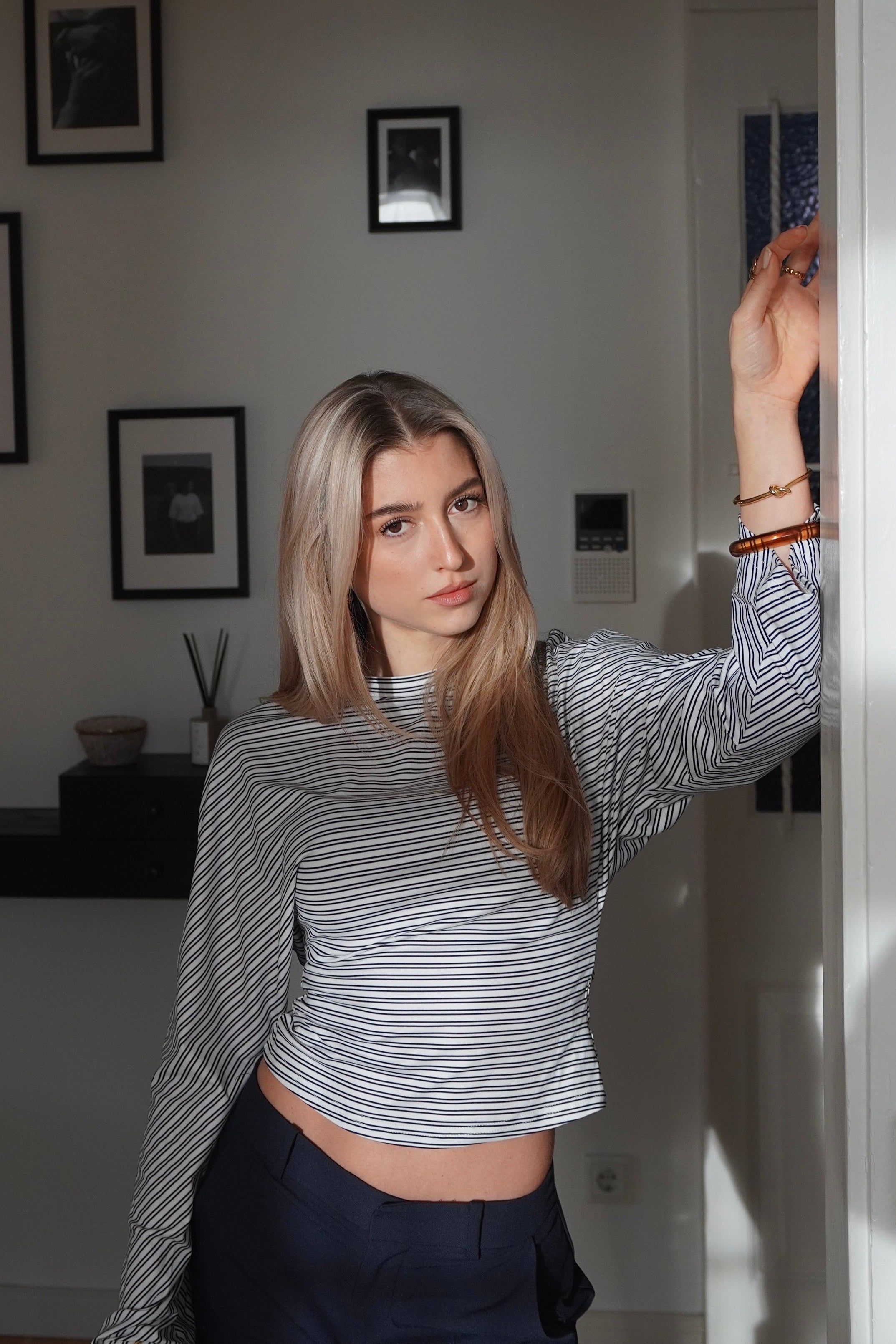 Waistline Top Striped