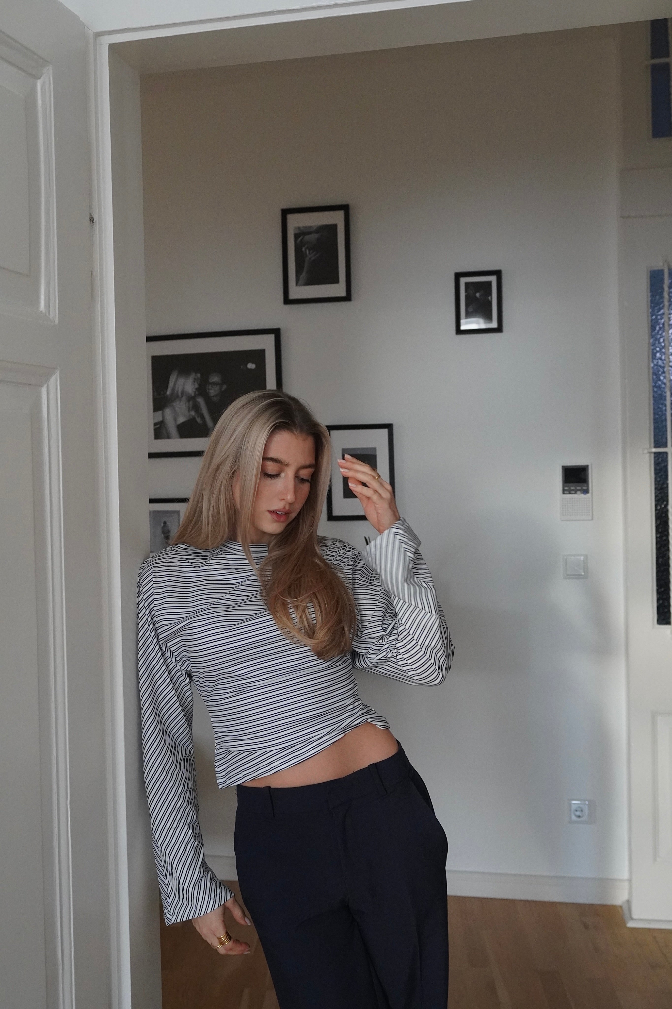 Waistline Top Striped