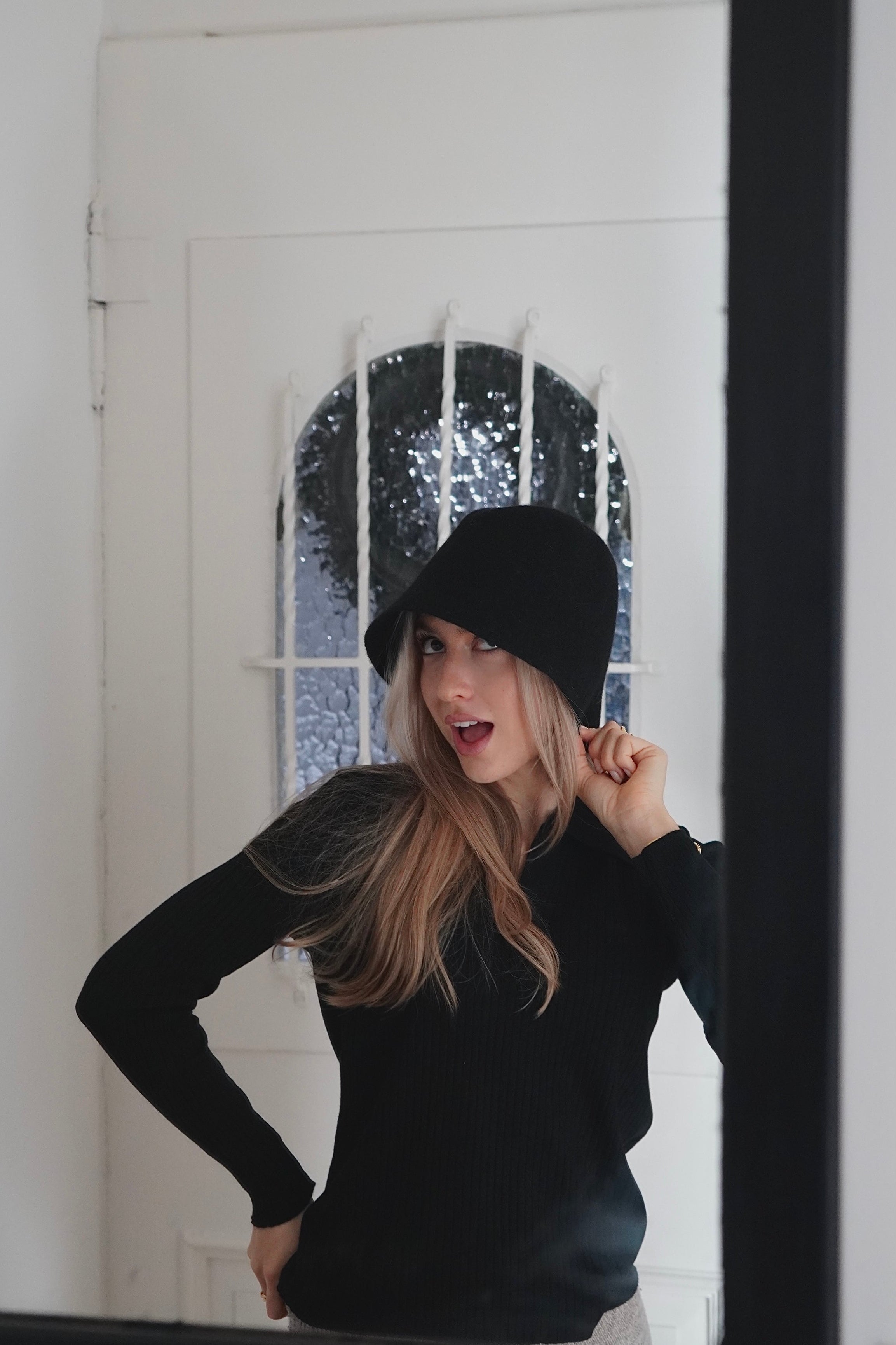 Wool-Bucket Hat Black