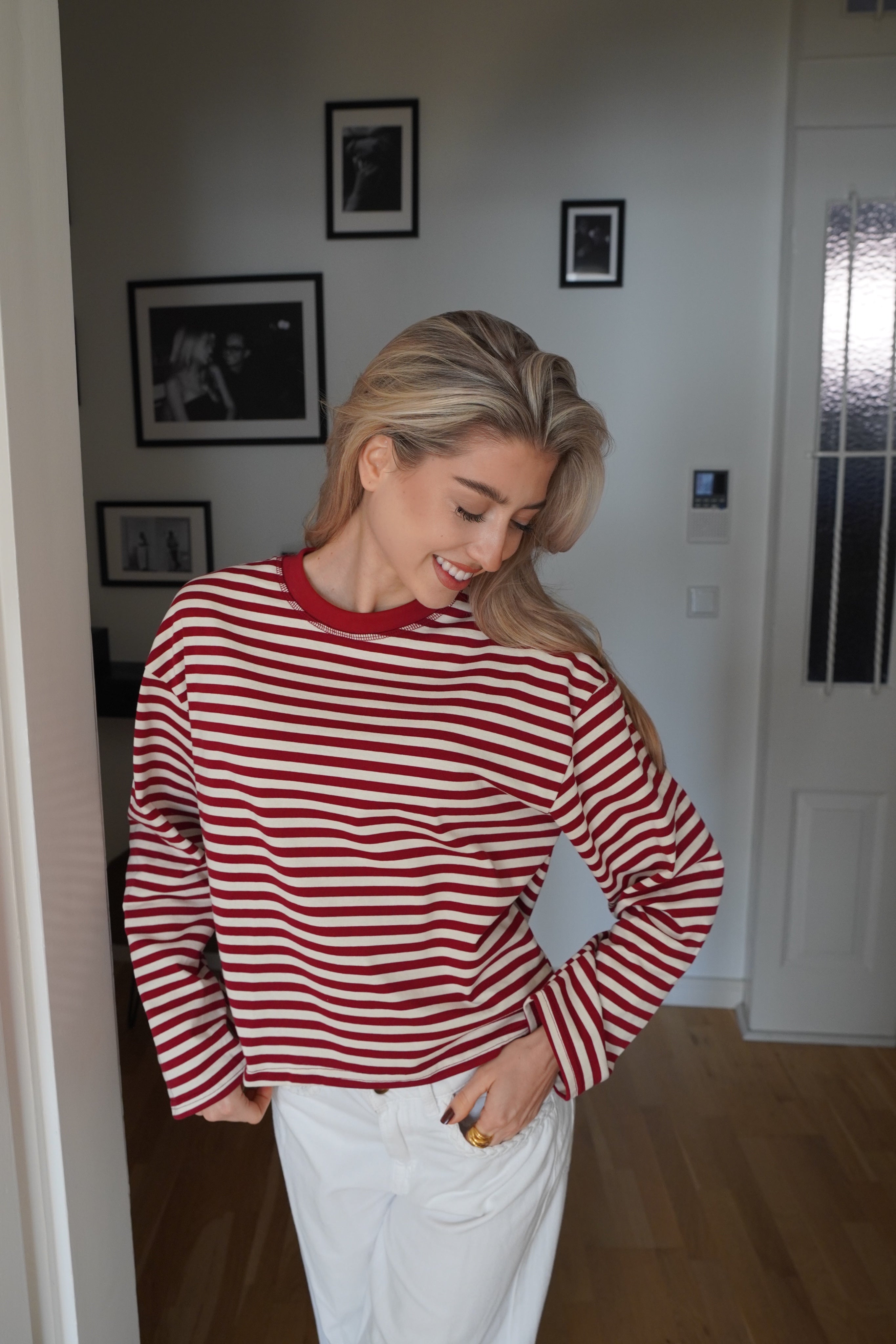 Burgundy Striped Longsleeve