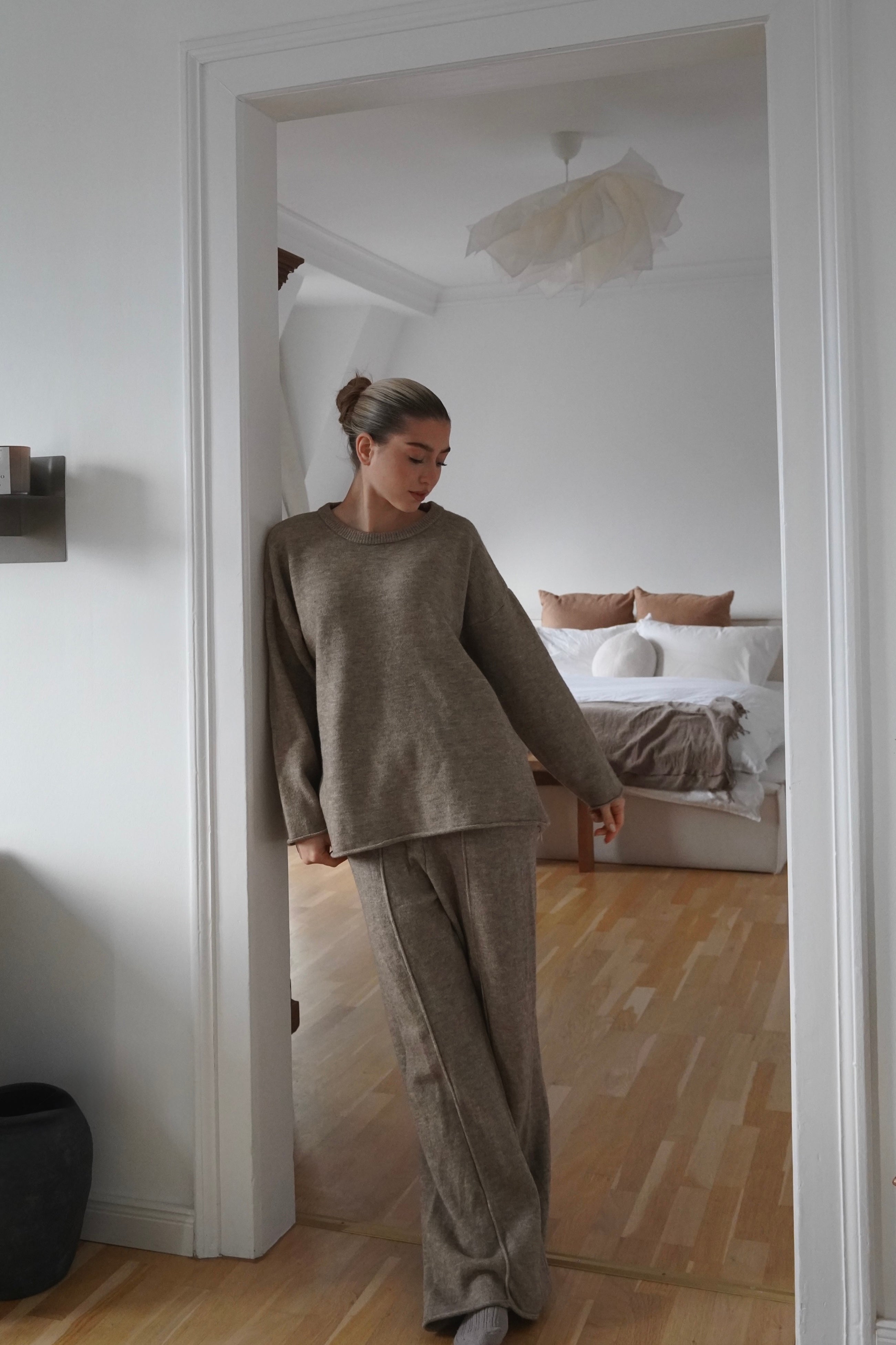 Oversized Comfy Knit Set Beige