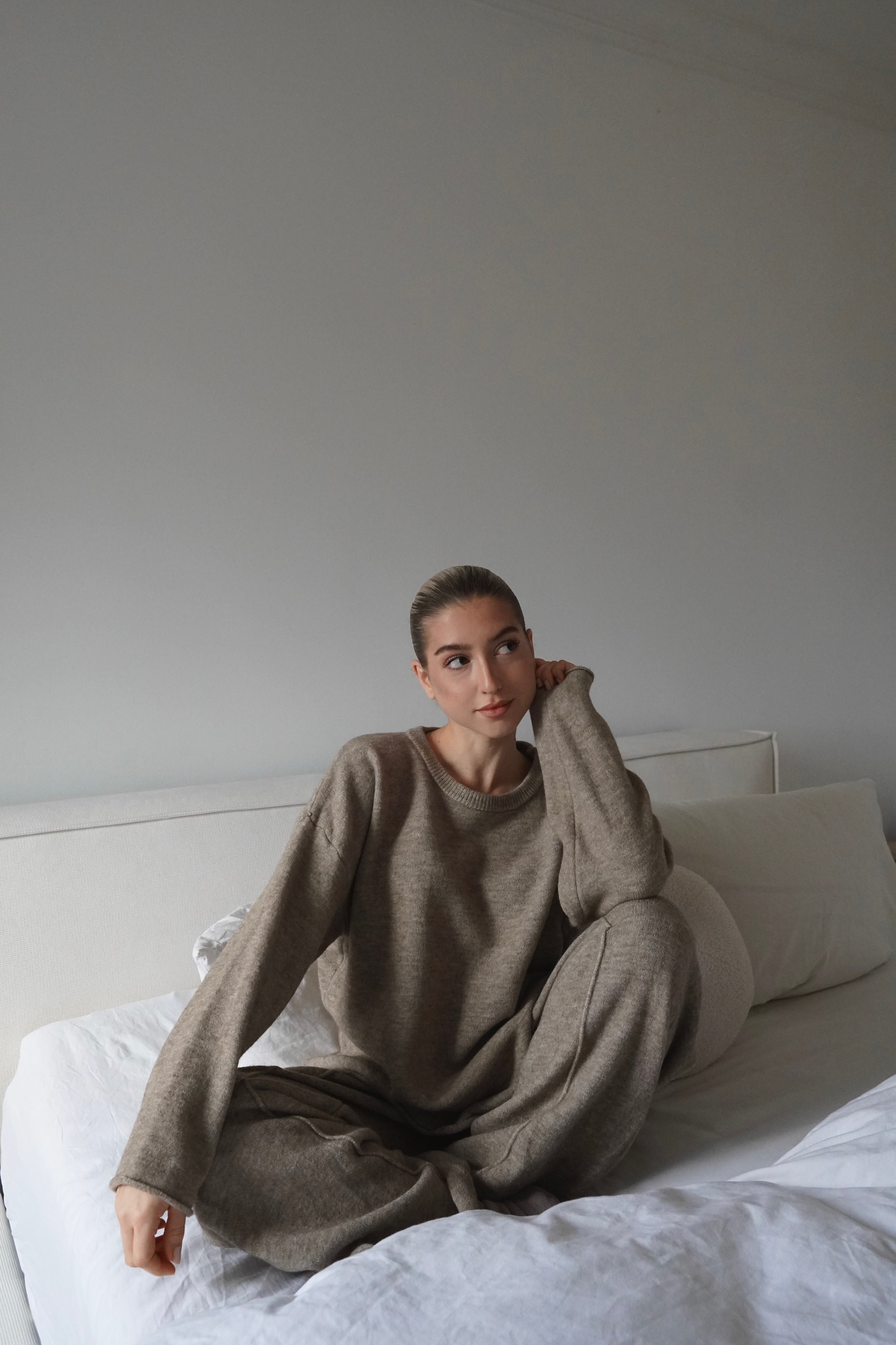 Oversized Comfy Knit Set Beige