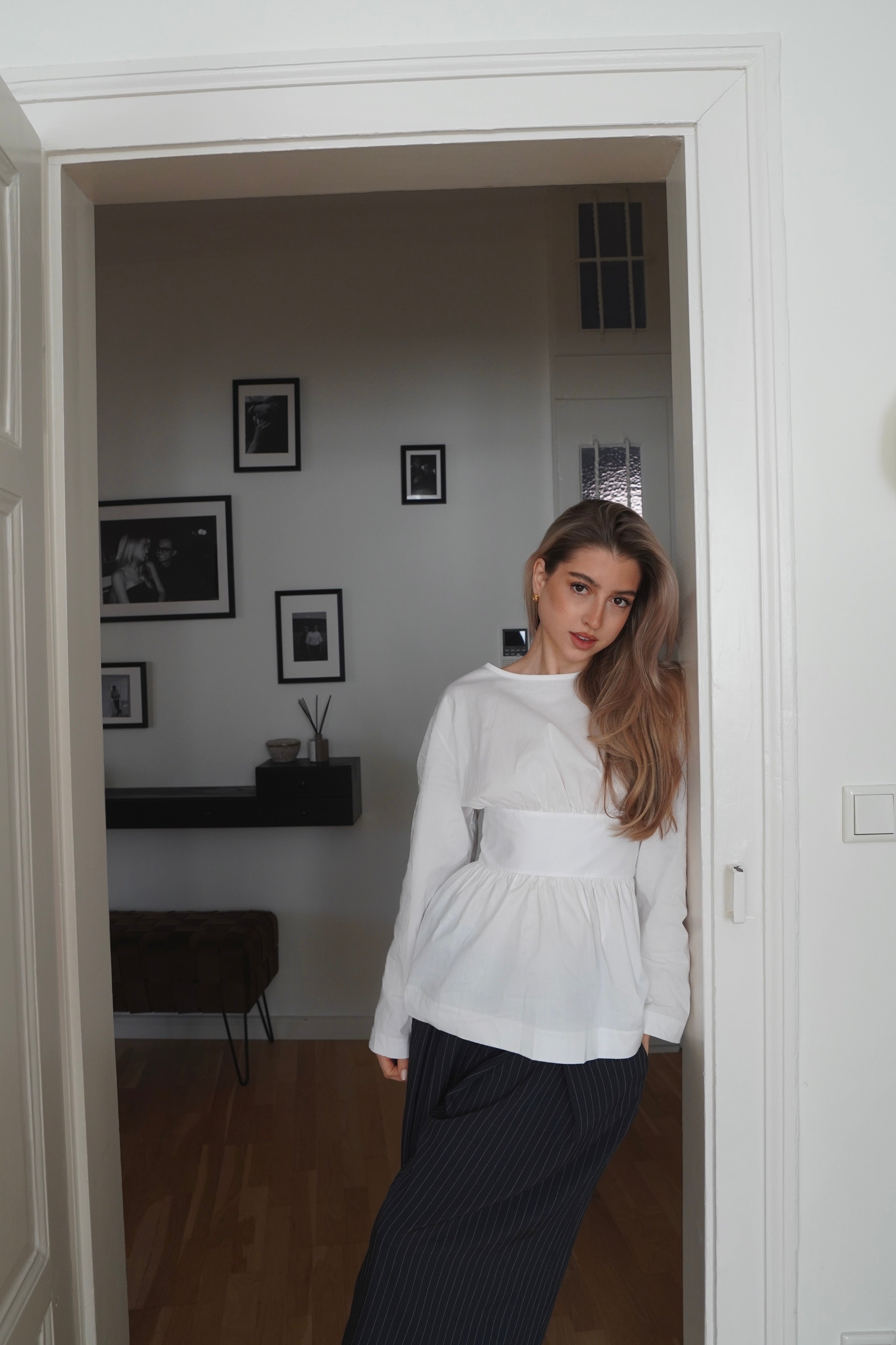 Back Bow Blouse White