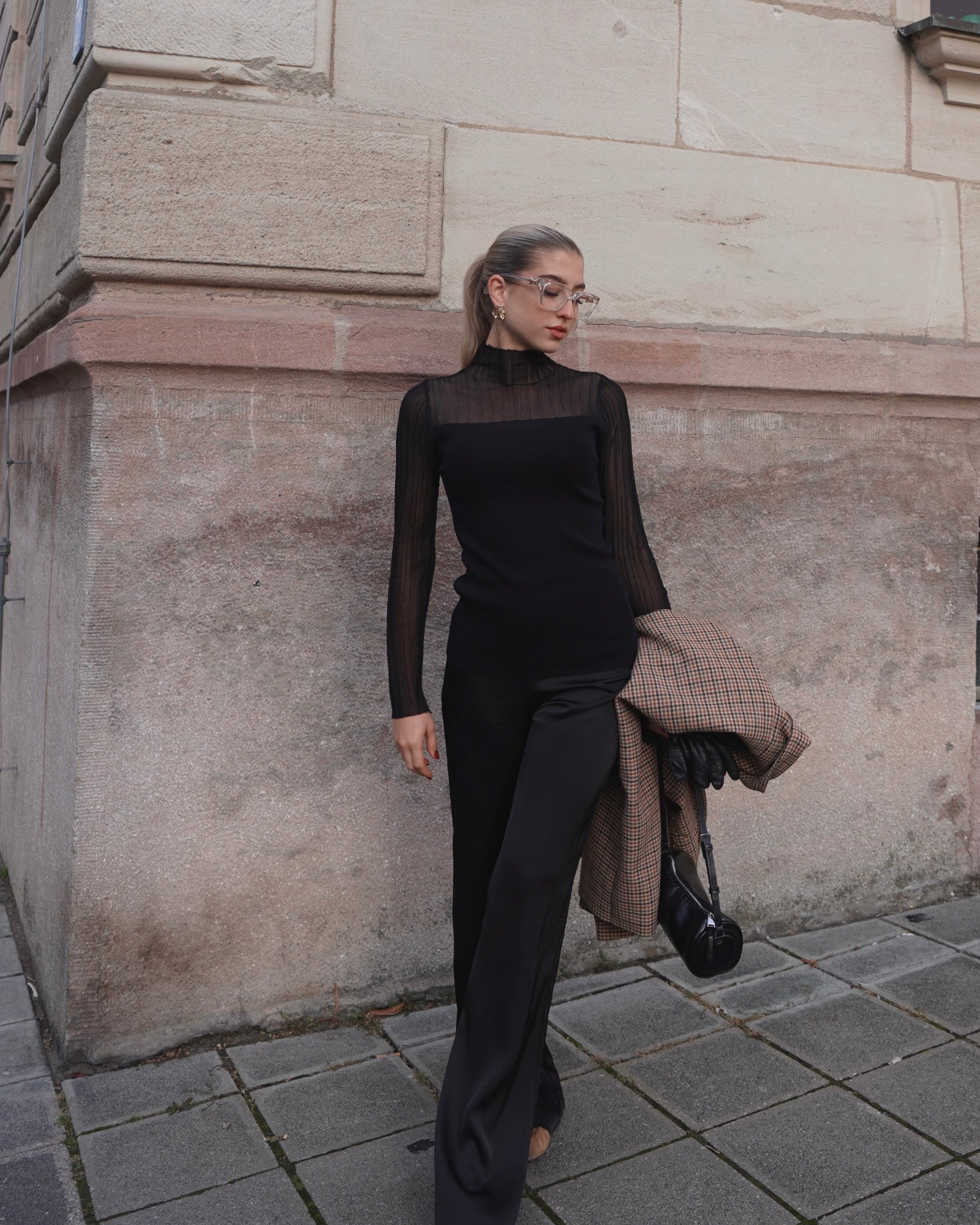 Black Mesh Longsleeve