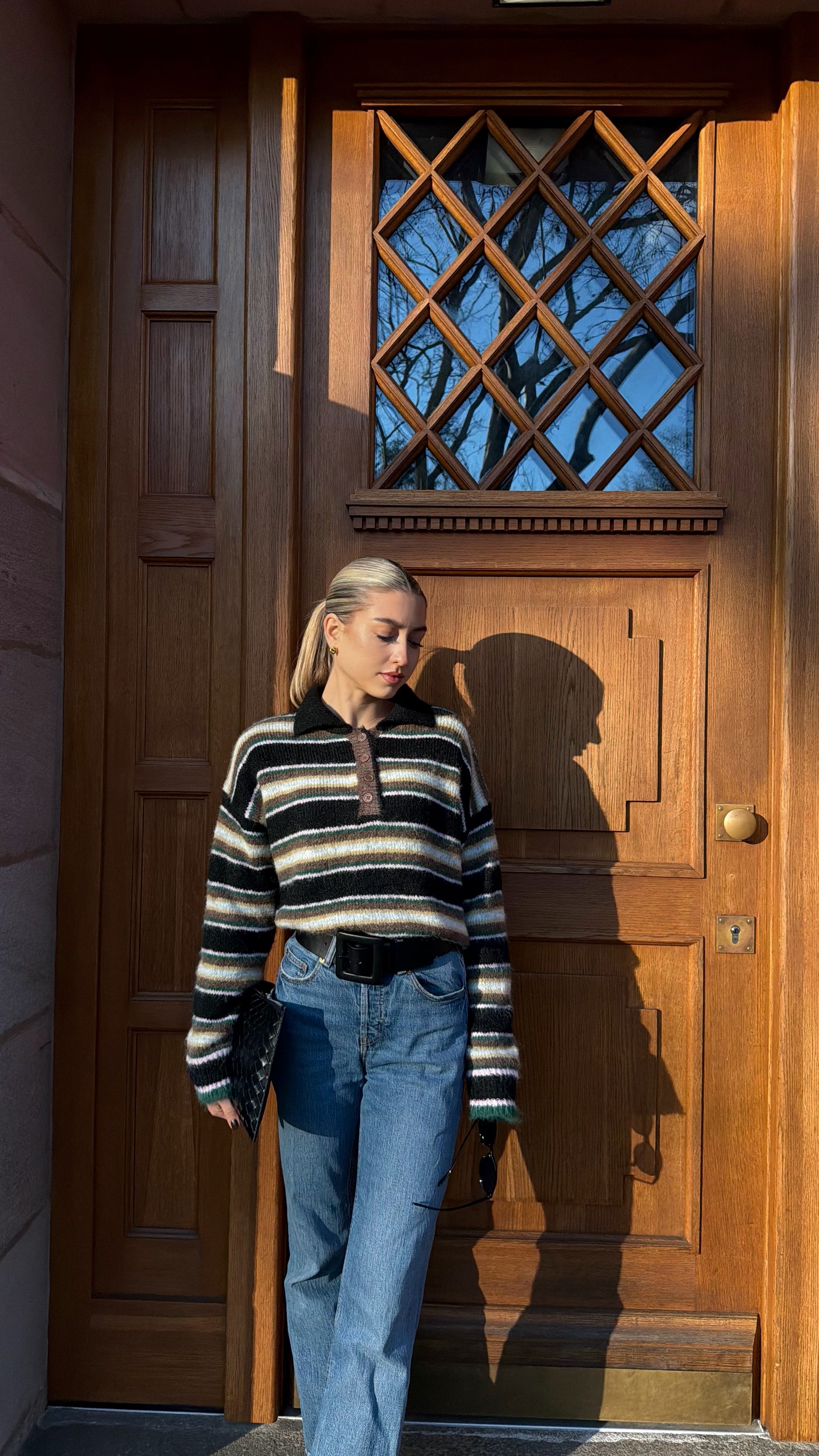 Striped Knit Polo