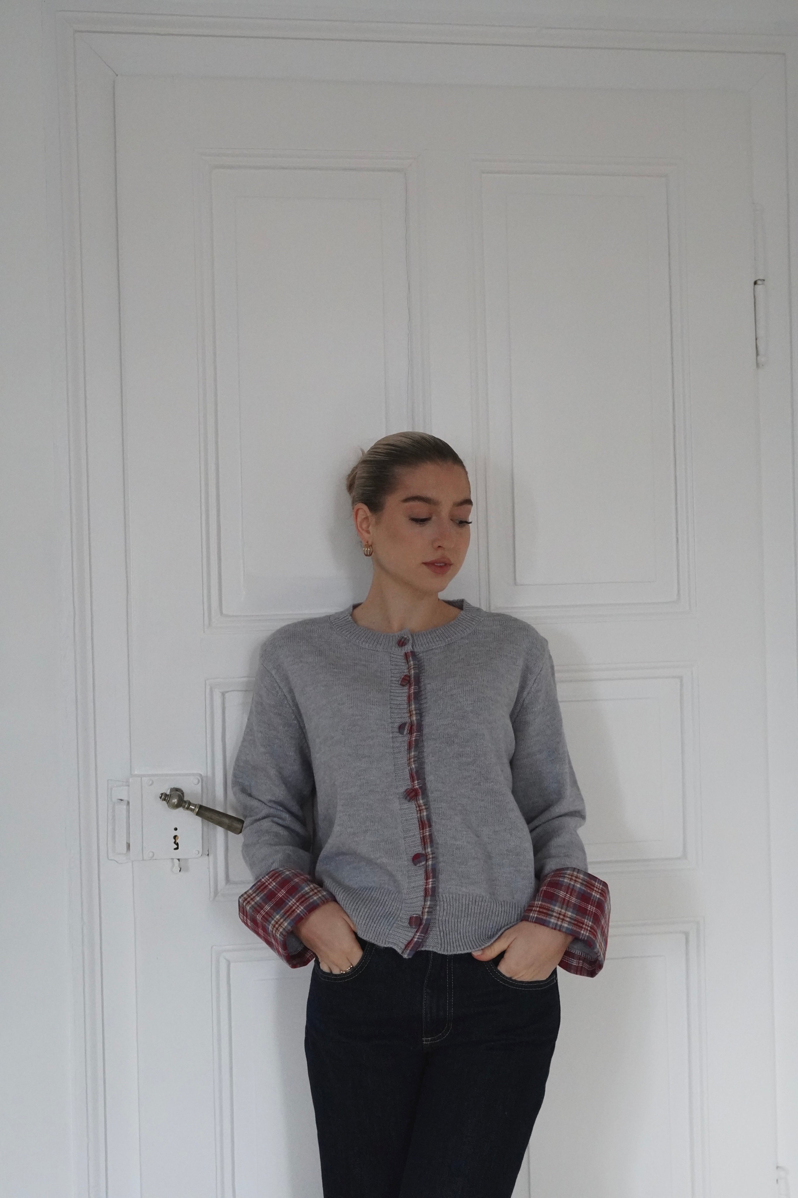 Relaxed Patch Cardigan