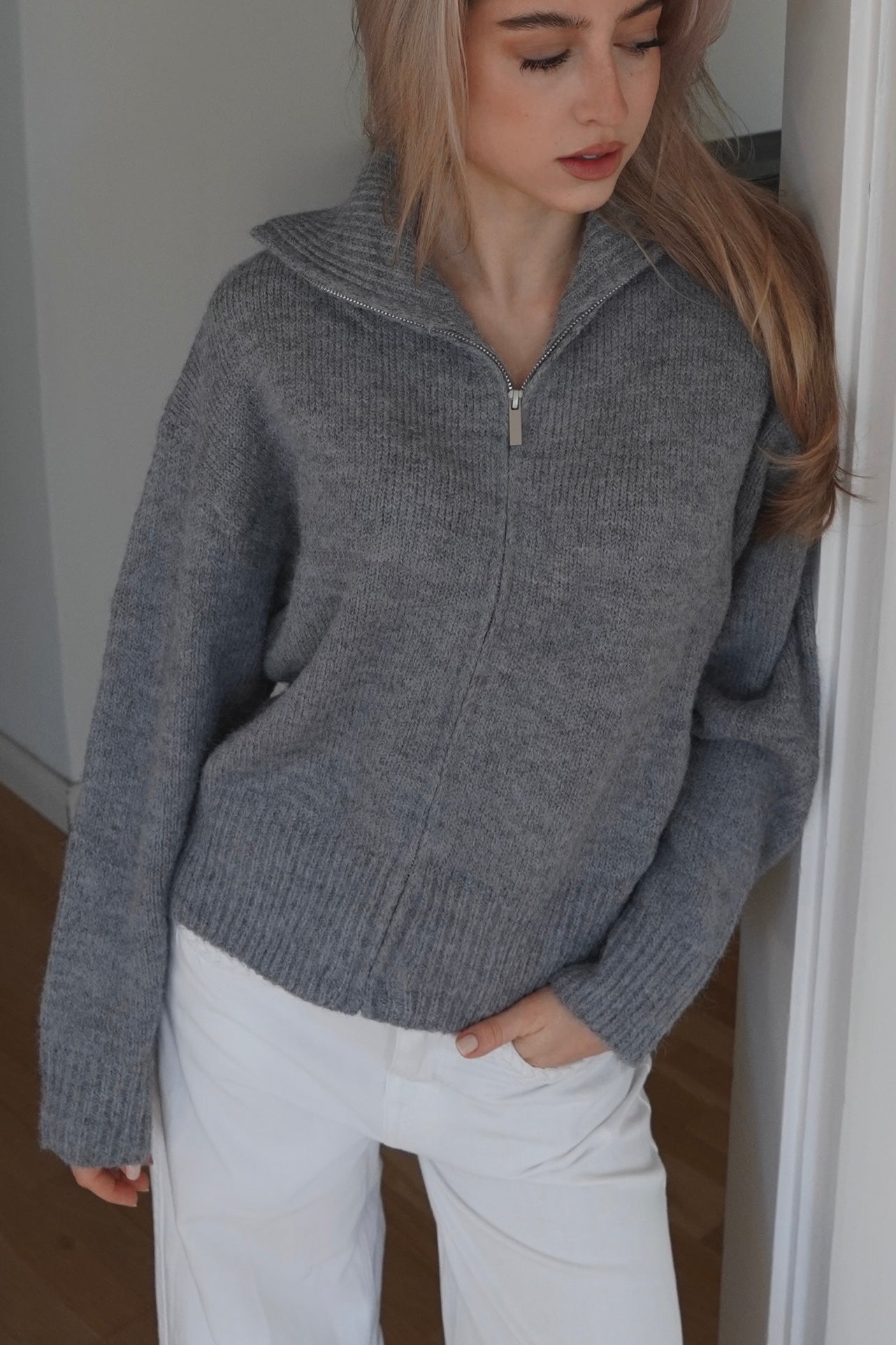 Zip Knit Cardigan