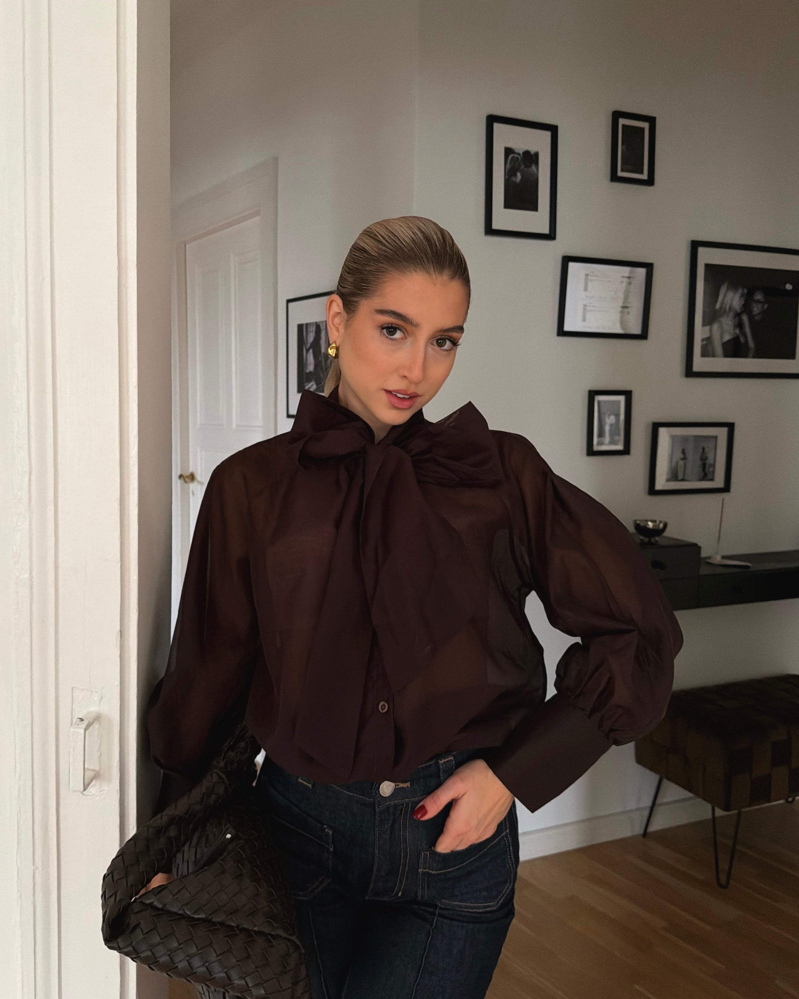Voile Blouse Dark Chocolat