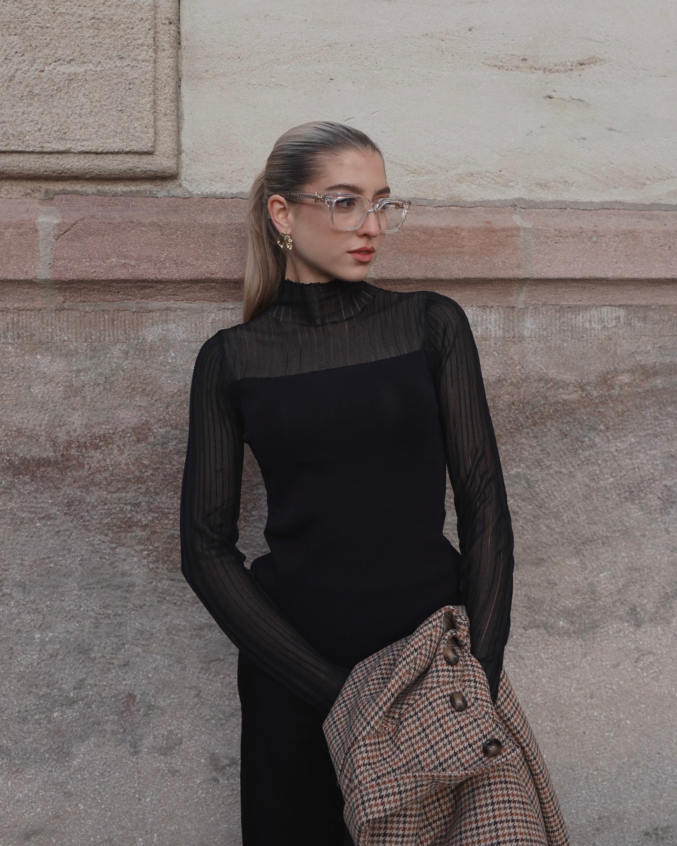 Black Mesh Longsleeve