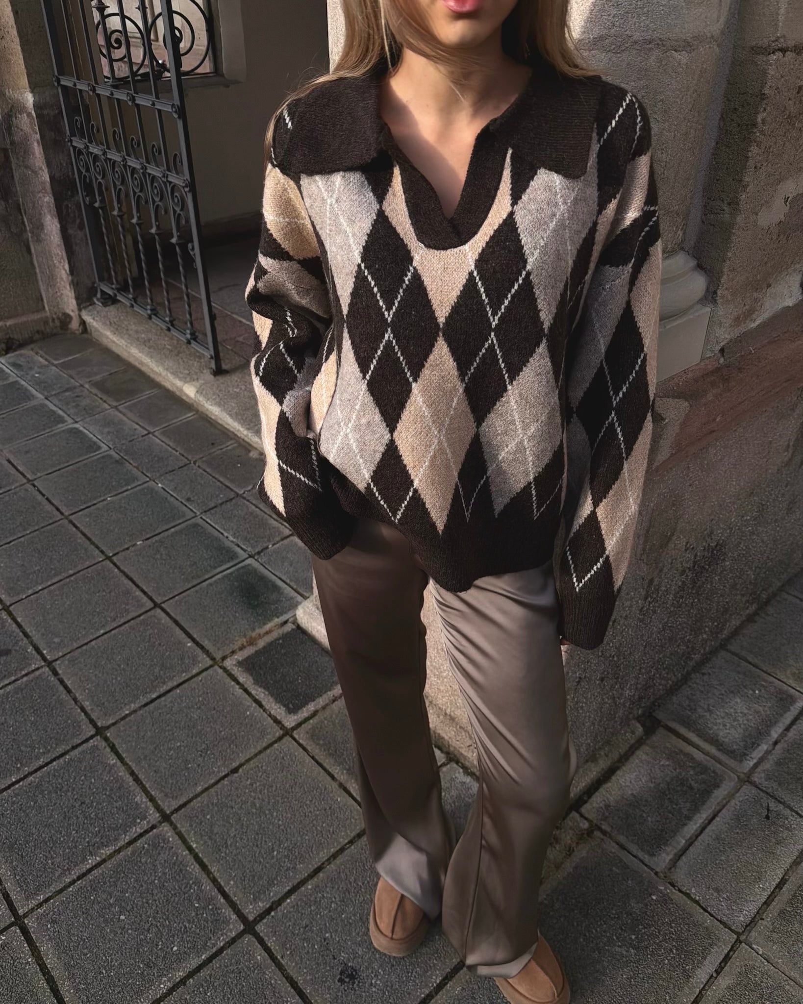 Soft Brown Knit Sweater